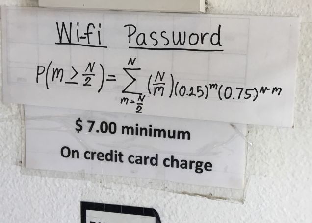 Ресторан в Техасе зашифровал пароль от Wi-Fi в уравнение