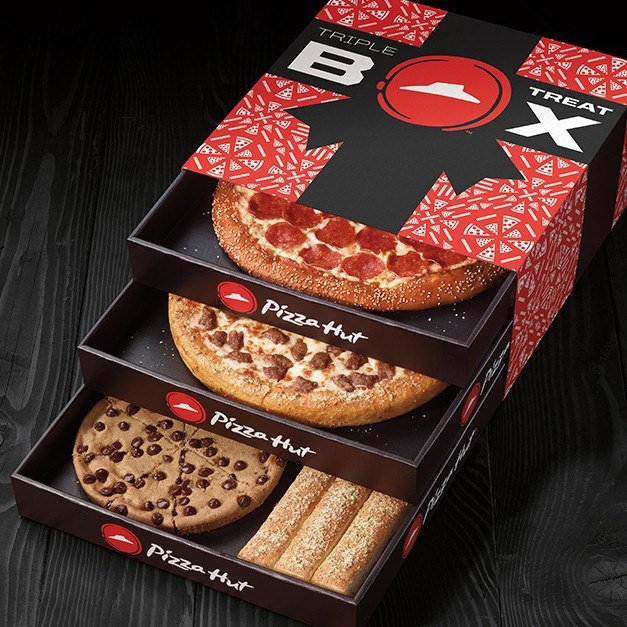 В Pizza Hut изобрели тройную коробку для пиццы