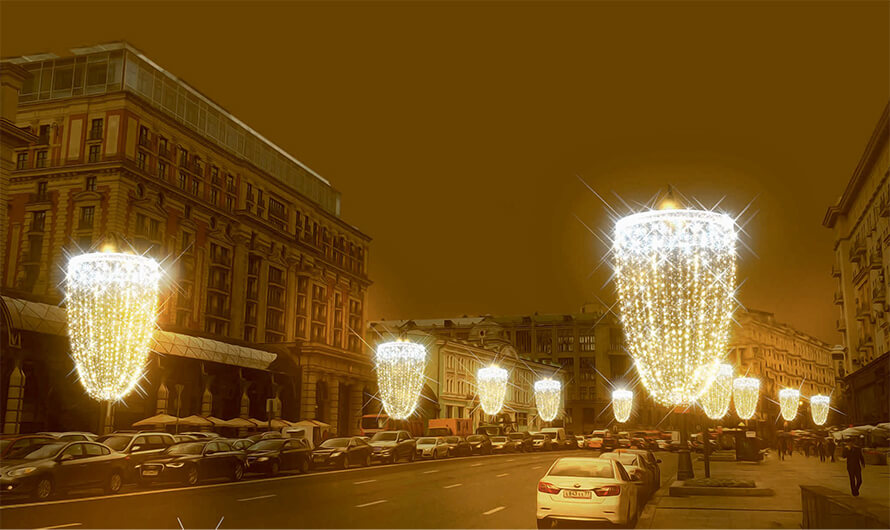 К Новому году Москву украсят фужерами для шампанского